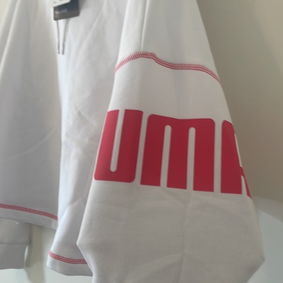 Women Puma Power Cropped Hoodie White Pink Size 3X - Picture 5 of 7